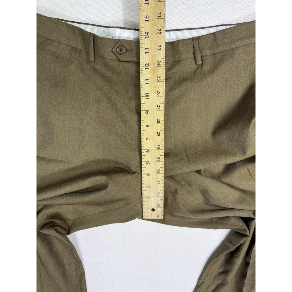 Santorelli Romeo Men’s 38 (37x30) Tobacco Wool Dress Pants Slacks Italy Luxury